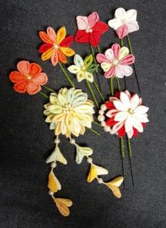 つまみ細工　お花8点セット