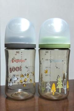 ピジョン スヌーピー　哺乳瓶 240ml 2本セット