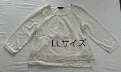 ホワイト 七分袖 レース トップス