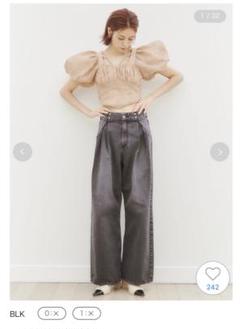 SNIDEL スナイデル ダブルタックデニムワイドパンツ ハイウエスト m66555254394_1.jpg?1687085803