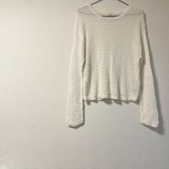 アースミュージックアンドエコロジー メッシュ ニット 重ね着 日よけ アイボリー