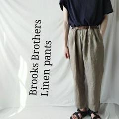 (古着)00s brooks brothers 極太リネンスラックス パンツ 古着 ブルックスブラザーズ Brooks Brothers 346 リネンパンツ
