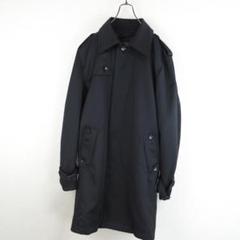 G9322*コムサイズム☆中綿☆トレンチコート☆黒ブラック☆XL