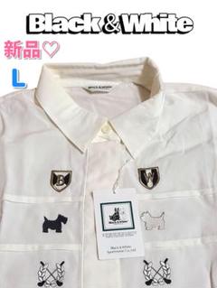 【Black＆White】新品♡未使用　レディースゴルフ長袖シャツ　薄手　L