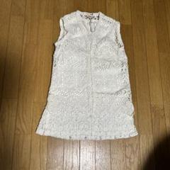 昭和レトロ　セットアップ　ホワイト レース タイトミニワンピ&ショートジレ