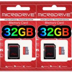 microSD カード 32GB class10 + SD変換アダプター 2枚