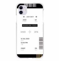 搭乗券・荷物タグ・パイロット風クリアケース【飛行機】iPhone11Pro対応