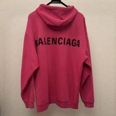 BALENCIAGA バレンシアガ パーカー 赤xピンク XXS 2008825L0030 BALENCIAGA（バレンシアガ）パーカー ピンク サイズ:XS メンズ