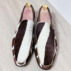DOLCE&GABBANA ドルガバ ローファー サイズ7 ハラコ クロコダイル DOLCE&GABBANA ドルガバ ローファー サイズ7 ハラコ