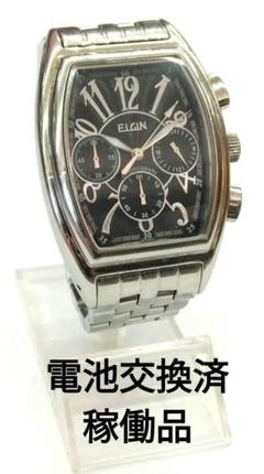 ELGIN クロノグラフ 腕時計 FK-1215-SL エルジン