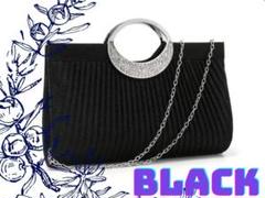 【ブラック】パーティーバッグ クラッチ 2way ドレス　結婚式　パーティー