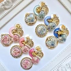 ♡ꫛᥱꪝ '*:キラキラボタンカボション　フラワーレジン