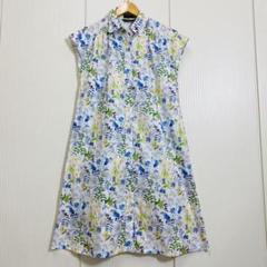 Hampstead リバティプリント フレンチスリーブシャツワンピース 花柄