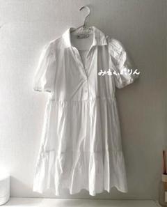 ZARA ミニワンピース シャツワンピース ホワイト