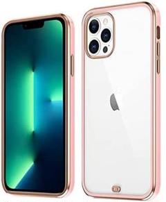 スマホケースiPhone12/12proケース 透明 薄型ケース ピンク