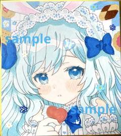 手描きイラスト　オリジナル　創作　アナログ　色紙