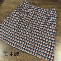 日本製 チェック柄 タイトスカート M