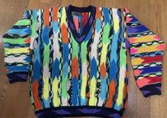 【正規品】希少 即完売 COOGI atmos マルチカラー ニット 刺繍 総柄 正規品】希少 即完売 COOGI atmos マルチカラー ニット 刺繍 総