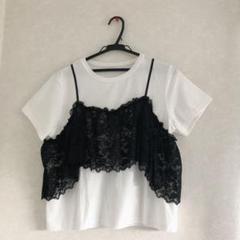 Avail 白 半袖Tシャツ ビスチェ付き