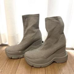 YELLOダブルスニーカーショートブーツ グレー Lサイズ - メルカリ