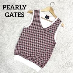 パーリーゲイツ ベスト ゴルフウェア チェック柄 PEARLY GATES