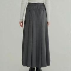 CLANE LONG WIDE PLEATS SKIRT
