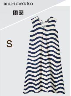 【UNIQLO× marimekko】Vネックフレアワンピース/ノースリーブ/S
