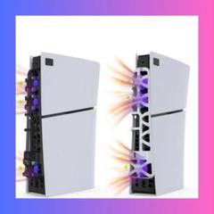 PS5 スリム冷却 ディスク デジタルコンソール用 3レベルのクーラー ホワイト