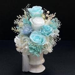 ❀専用❀ プリザーブドフラワー　仏花　お供え花　ティファニーブルー　＊11.21 プリザーブドフラワー お供え花 仏花 ティファニーブルー 一基