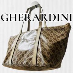 ⭐️未使用級⭐️ ゲラルティーニ　ソフティ　トートバッグ　総柄　大容量 ⭐️未使用級⭐️ ゲラルティーニ ソフティ トートバッグ 総柄