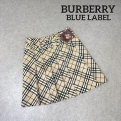 BURBERRY BLUE LABEL チェック　スカート　ウール100% 美品】BURBERRY BLUE LABEL スカート