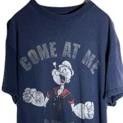 海外輸入 古着 Popeye ポパイ キャラクター プリント Tシャツ