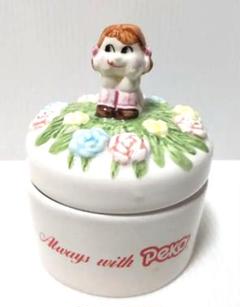 1980年 不二家 ペコちゃん 小物入れ 陶器製 昭和時代