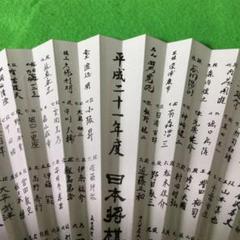 【昭和レトロ　未使用　ノベルティ】日本将棋連盟　昭和六十二年度『全棋士署名扇子』 昭和レトロ 未使用 ノベルティ】日本将棋連盟 昭和六十二年度