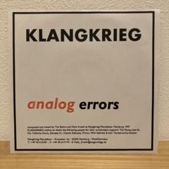 【7”】Klangkrieg – Analog / Digital Errors