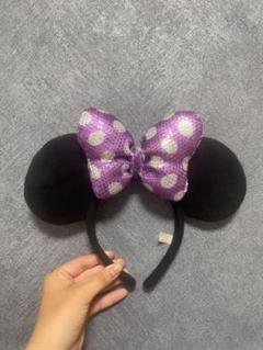 ディズニー ミニー スパンコール カチューシャ