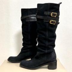 グッチ　GUCCI スエード　レザー　ロングブーツ　ベルト　グランジ　ブーツ