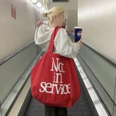 史上最も激安 Not トートバッグ 新品未使用】レッド in メルカリ - service バッグ