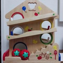 【美品】familiar ファミリア　スロープトイ　木のおもちゃ　コロコロ 美品】familiar ファミリア スロープトイ 木のおもちゃ コロコロ