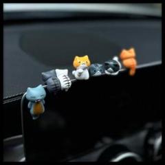 猫 カーアクセサリー ミニチュア フィギュア かわいい オブジェ 置物 樹脂