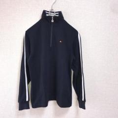 【ellesse】エレッセ　テニスウェア ネイビー ハーフジップ 　M
