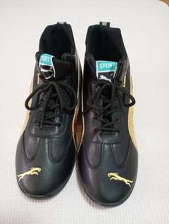 ブラック ゴールド スポーツシューズ