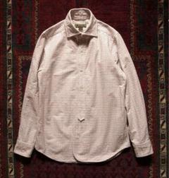 nigel cabourn オフィサーシャツ 44 チェック 美品 ナイジェル