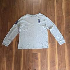 グレー 長袖Tシャツ 綿100%ラルフローレン