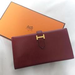 本物 高級 37万円 エルメス/HERMES ベアン □I刻印 高級リザード