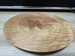 栃　トチ　丸皿　アート　皿　小物置き　木製　一枚板　プレート　木皿