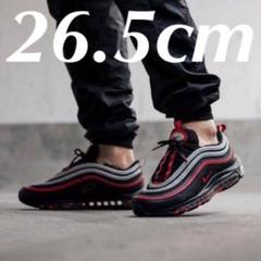 完売サイズ エアマックス97 26.5cm 黒 赤 銀 見るからにかっこいい