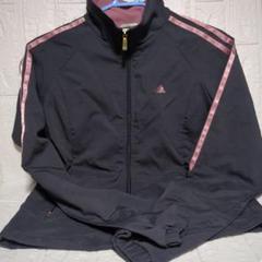 adidas ネイビー ストライプ ジャケット L