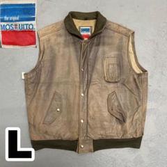 ◎H68 MOSQUITO レザーベスト ふぇーど