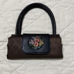 公家美智子　黒い花柄刺繍トートバック　ボストンバッグ　中にポーチ付き 2025年最新】プチポアン バッグの人気アイテム - メルカリ